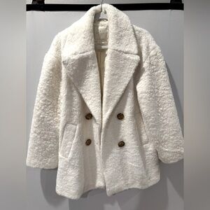 KATE SPADE WHITE SHERPA COAT